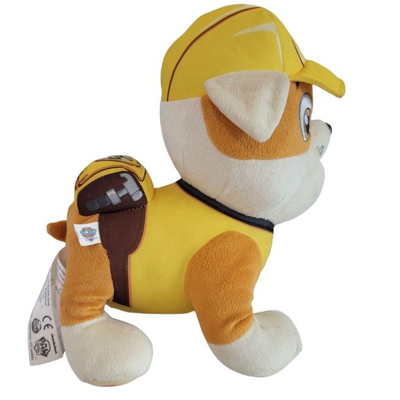 Paw Patrol Spimaster talking rubble stuffy with light up collar - Picture 2 of 2